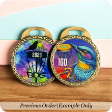 Load image into Gallery viewer, Round Medallion Double Sided Tag 2.75” x 2.375”

