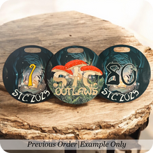 Load image into Gallery viewer, Custom Metal Bag Tags - 7 Styles to Choose From
