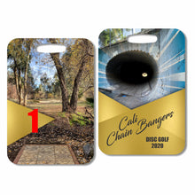 Load image into Gallery viewer, Custom Metal Bag Tags - 6 Styles to Choose From
