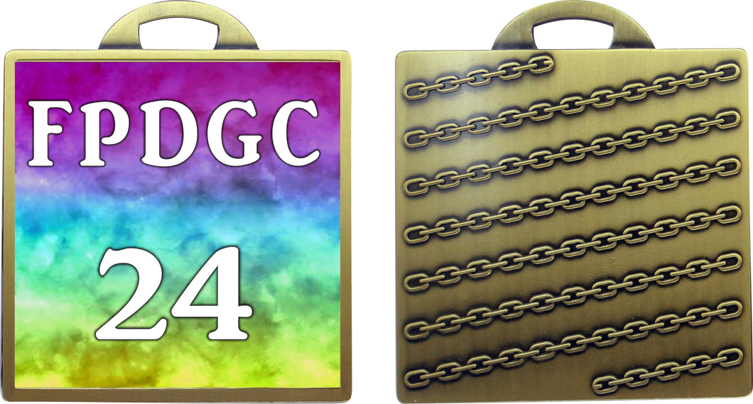 Custom Square Metal Medallion Bag Tags